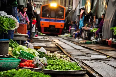 Maeklong Railway Market, Bangkok, Thailand Reise