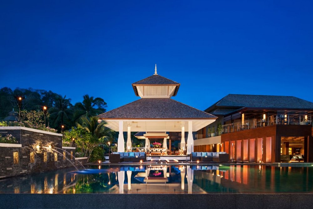 Lounge am Pool, Anantara Layan Phuket Resort, Thailand Reise
