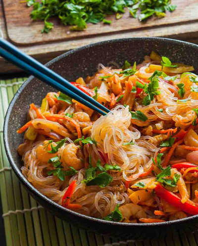 Glasnudelsalat mit Hähnchen, Thailand Rezept