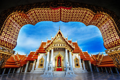 Marmortempel, Bangkok, Thailand Naturreise