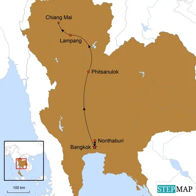 Reiseroute, Thailand für Genießer, Thailand Rundreise
