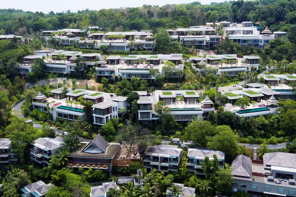 Blick auf das Anantara Layan Phuket Resort, Thailand Reise