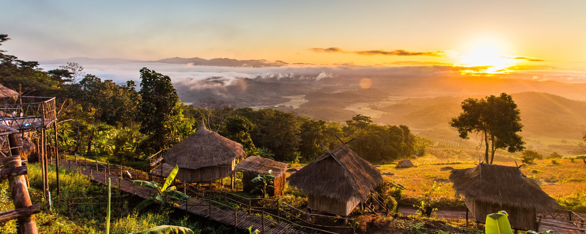 Aussichtspunkt am Goldenen Dreieck, Thailand Reisen