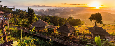 Aussichtspunkt am Goldenen Dreieck, Thailand Reisen