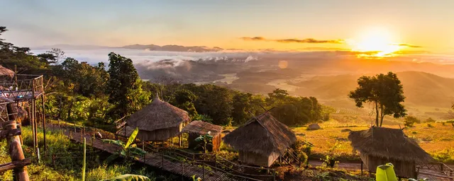 Aussichtspunkt am Goldenen Dreieck, Thailand Reisen