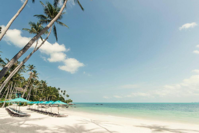 Strand, Four Seasons Resort Koh Samui, Thailand Luxusreise, Entspannung