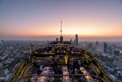 Dinner, Vertigo Restaurant, Banyan Tree, Bangkok, Thailand Luxusreise, Rooftop