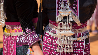 traditionelle Bekleidung des Lisu Volkes, Thailand Reisen 