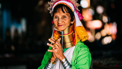 Giraffenfrauen des Karen-Volkes, Thailand Reisen 