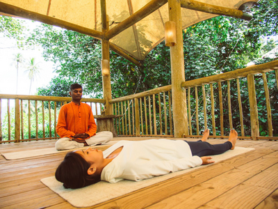 Meditation im Soneva Kiri