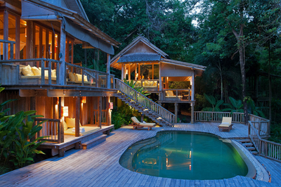 Soneva Kiri: Bungalow aus Naturmaterialien