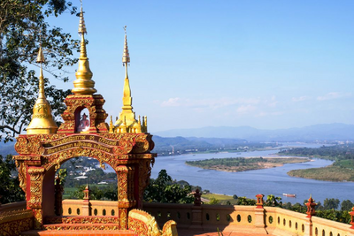 Aussichtspunkt, Goldenes Dreieck, Thailand Rundreise