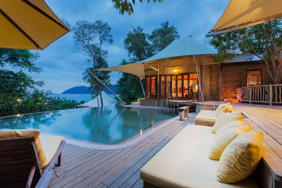 Soneva Kiri: Bungalow aus Naturmaterialien