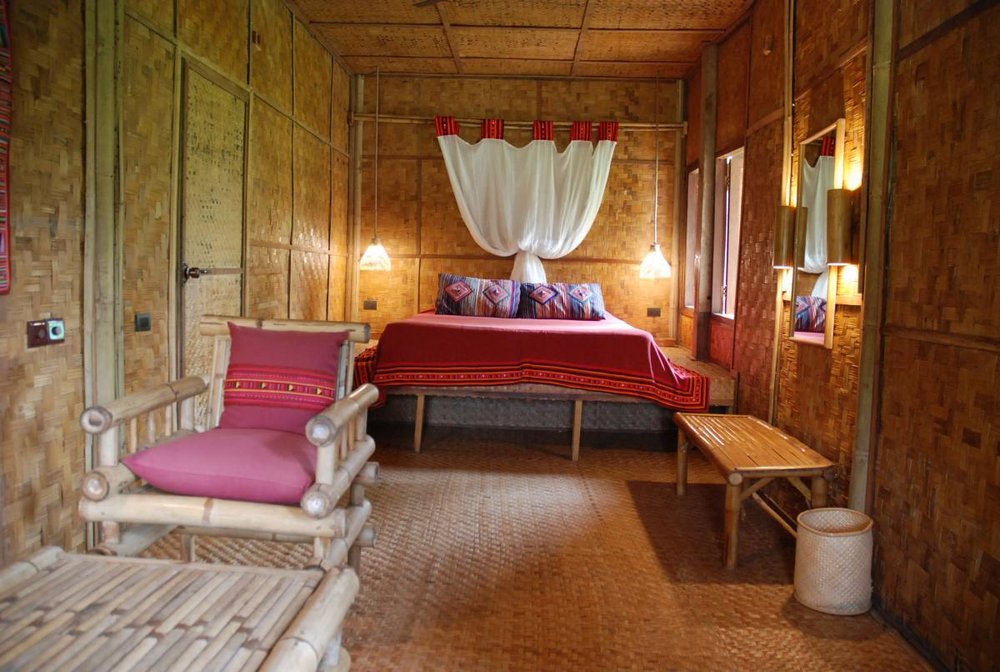 Schlafzimmer, Lisu Lodge, Mae Taeng, Thailand Rundreise