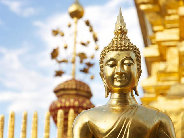 Goldener Buddha, Chiang Mai, Thailand Luxusreise, Wat Phratat doi Suthep