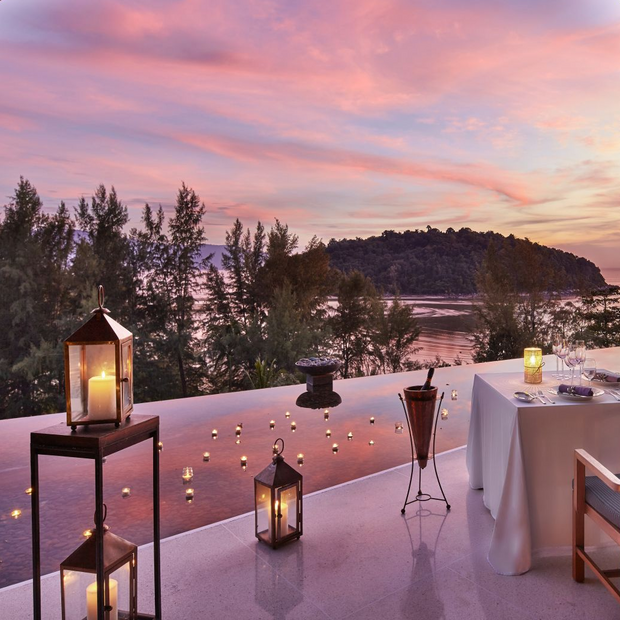 Sonnenuntergang, Anantara Layan Phuket Resort, Thailand Reise