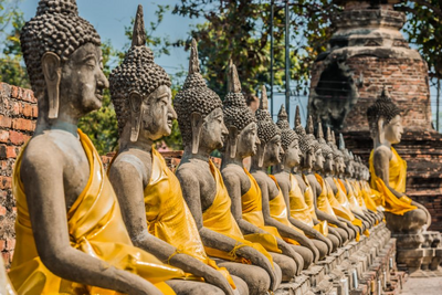 Buddhas, Ayutthaya, Thailand Rundreise