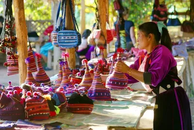 Markt, Lisu Volk, Thailand Reise, Tradition