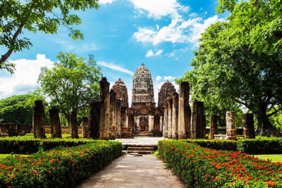 Wat Si Sawai, Sukhothai Historical Park, Thailand Rundreise